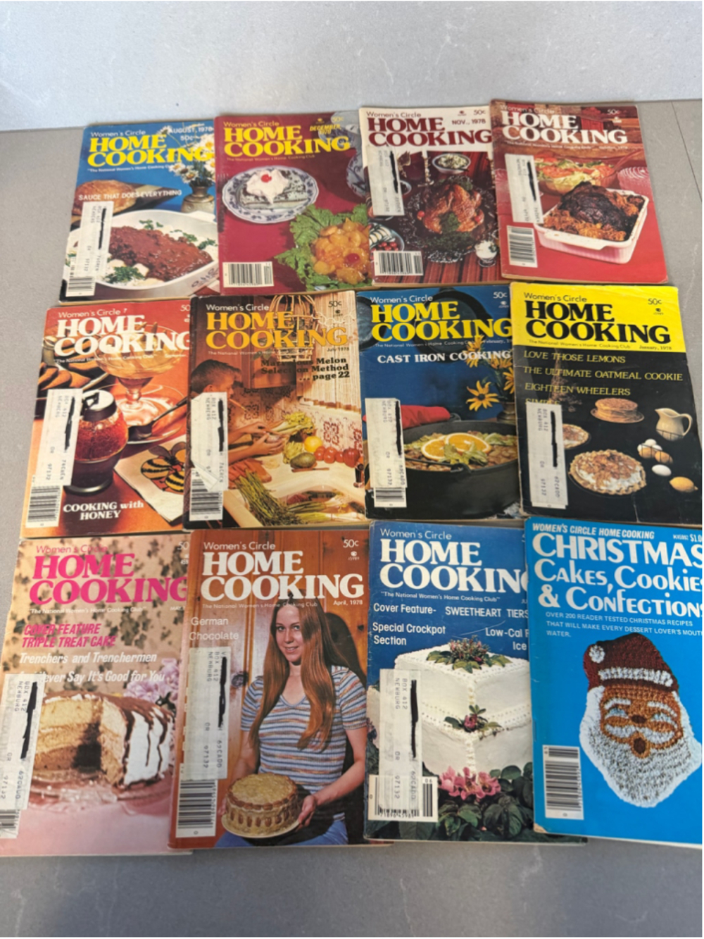 Vintage 1978 Women’s Circle Home Cooking Magazines Lot of 12 Christmas Recipes